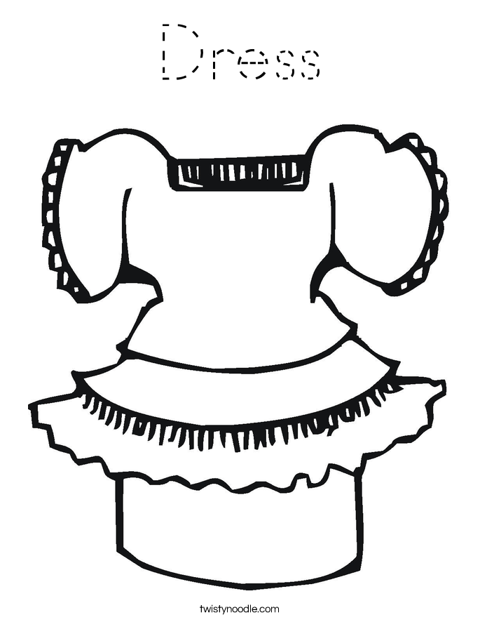 Dress Coloring Page