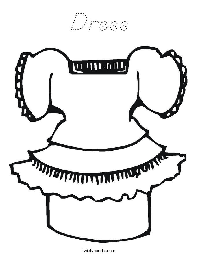 Dress Coloring Page