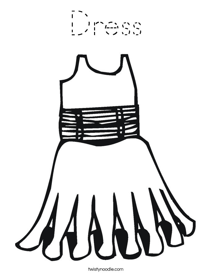 Dress Coloring Page