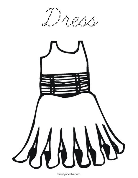 Gown Coloring Page