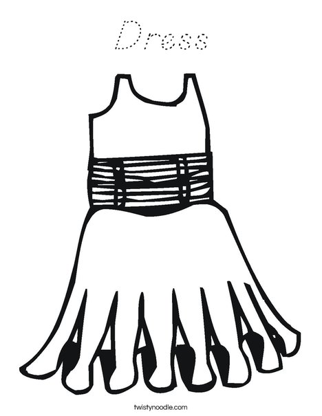 Gown Coloring Page