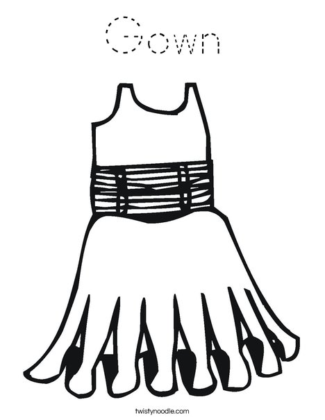 Gown Coloring Page