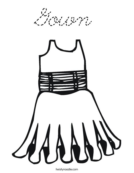 Gown Coloring Page