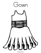 Gown Coloring Page