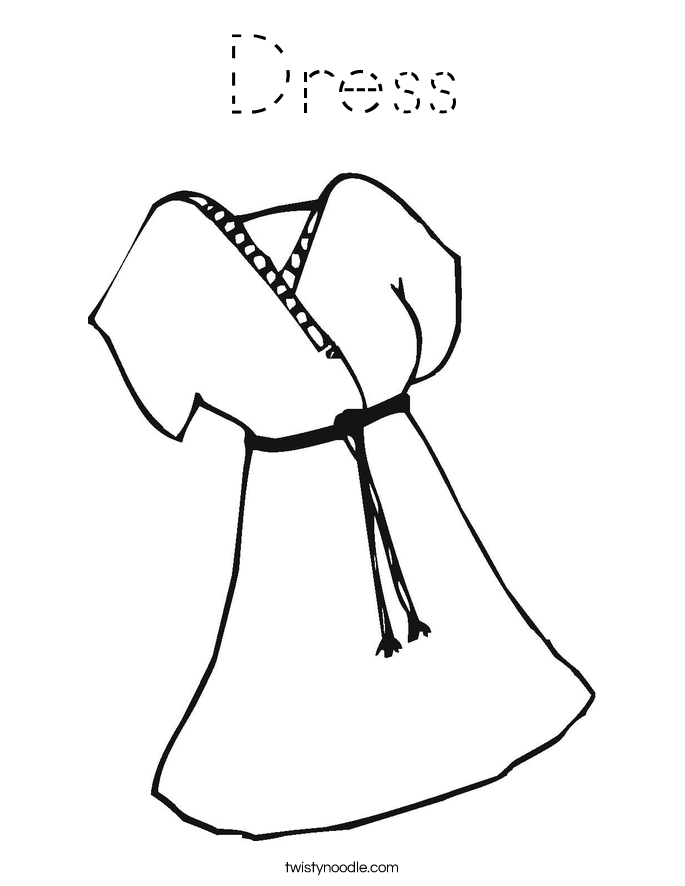 Dress Coloring Page