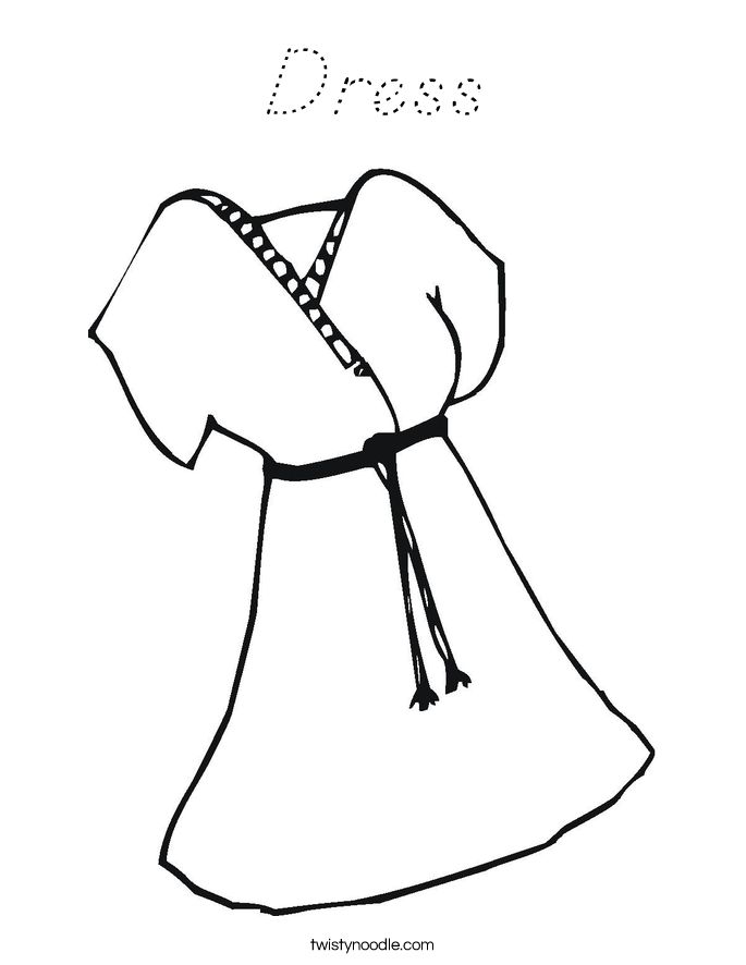 Dress Coloring Page