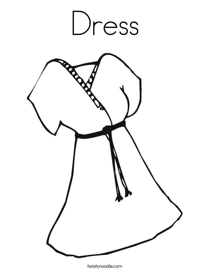 Dress Coloring Page