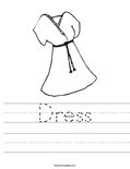 Dress Worksheet