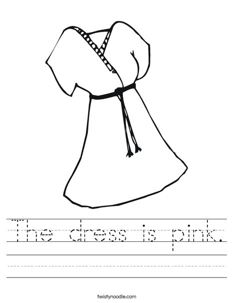 Pink Dress Worksheet