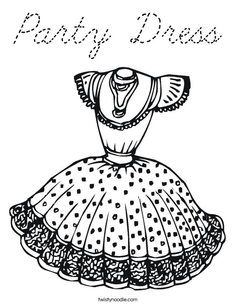 dress4 Coloring Page