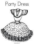 Party Dress Coloring Page
