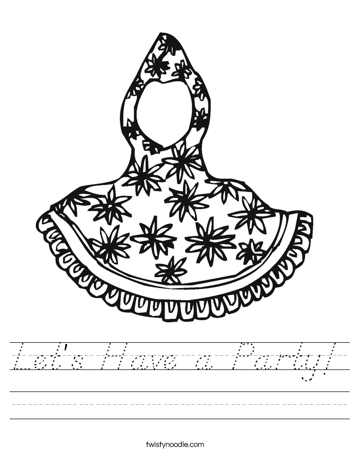 Let's Have a Party! Worksheet