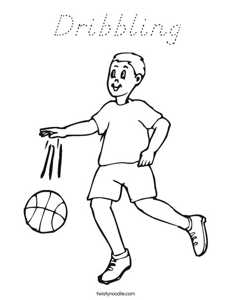 Dribbling Coloring Page