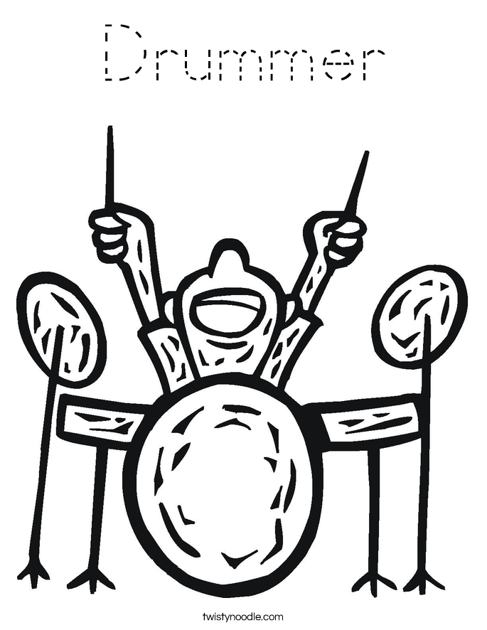 Drummer Coloring Page