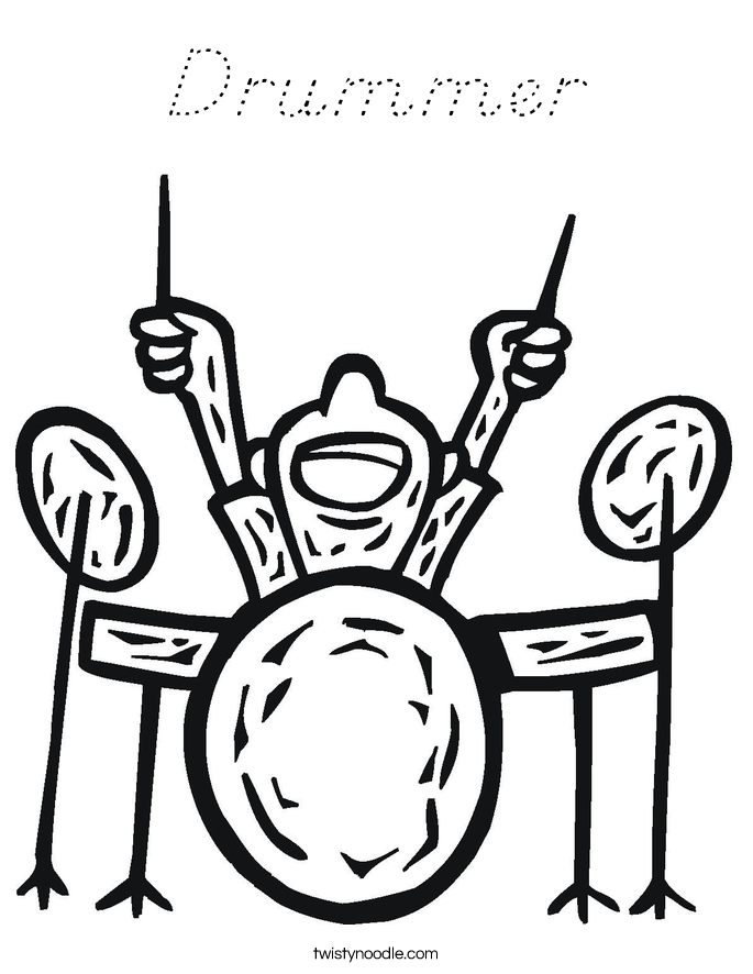 Drummer Coloring Page