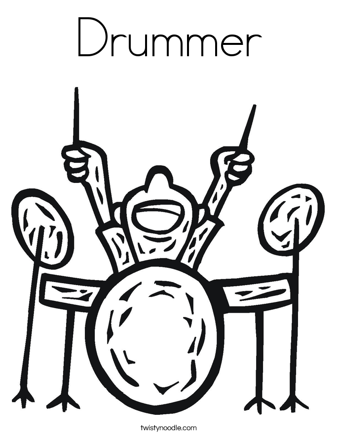 Drummer Coloring Page