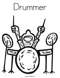 Drummer Coloring Page
