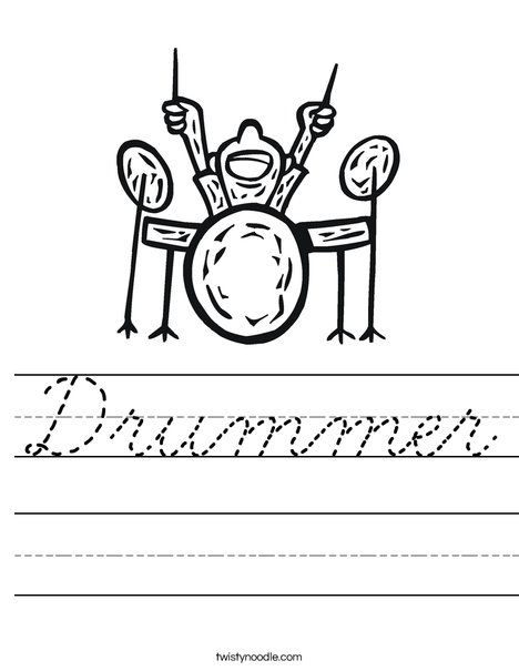 Drum Set Worksheet