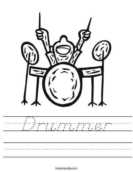 Drum Set Worksheet