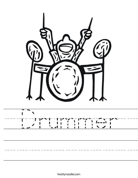 Drum Set Worksheet
