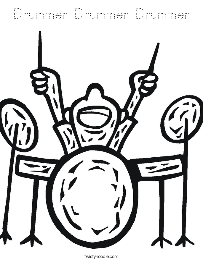 Drummer Drummer Drummer Coloring Page