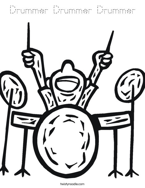Drum Set Coloring Page