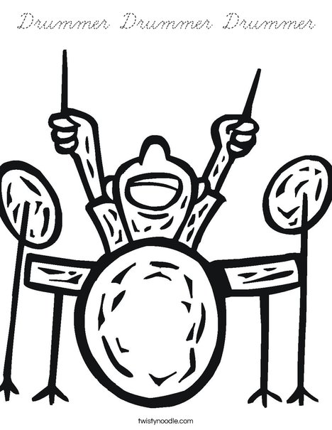 Drum Set Coloring Page