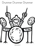 Drummer Drummer Drummer Coloring Page