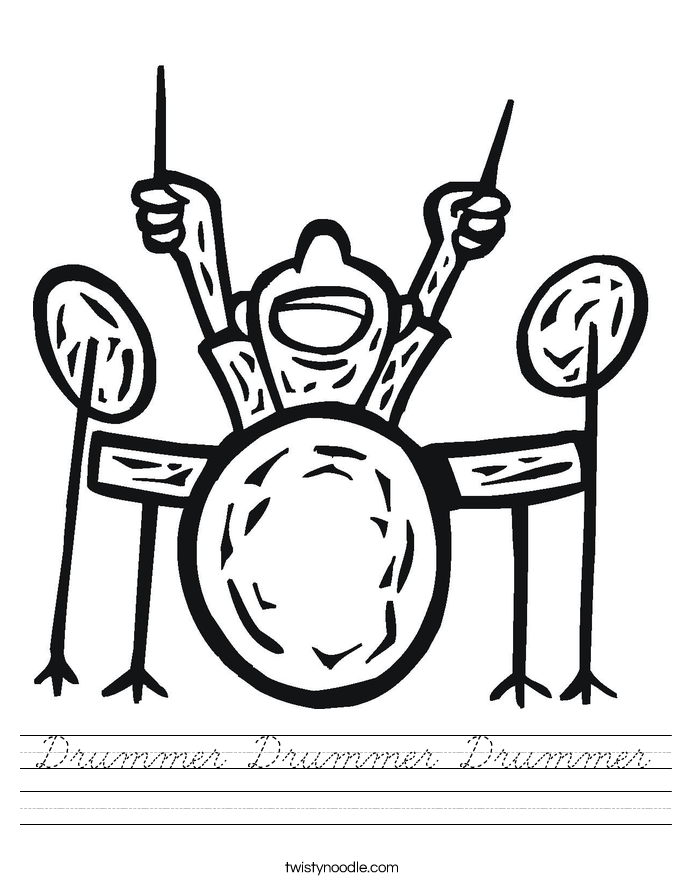 Drummer Drummer Drummer Worksheet
