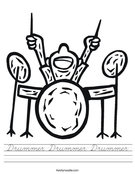 Drum Set Worksheet