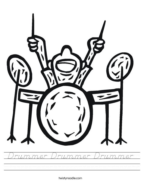 Drum Set Worksheet