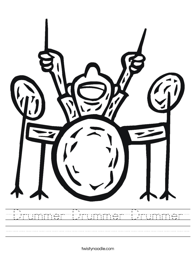 Drummer Drummer Drummer Worksheet