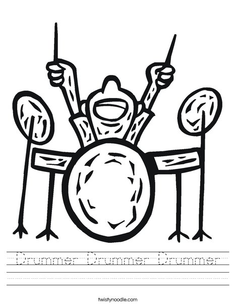 Drum Set Worksheet