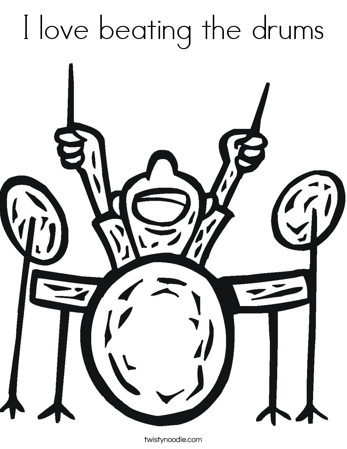 I love beating the drums Coloring Page