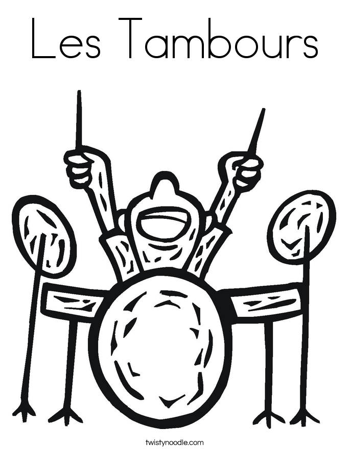 Les Tambours Coloring Page