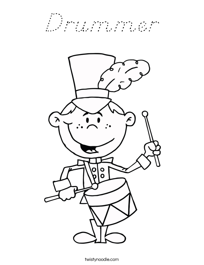 Drummer Coloring Page