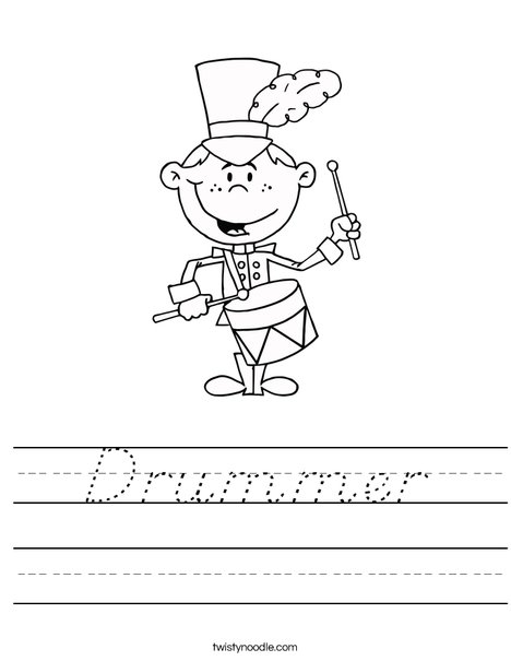 Drummer Worksheet