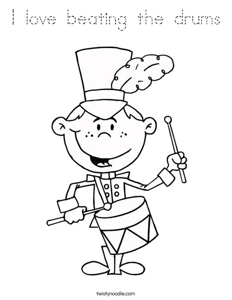 Drummer Coloring Page