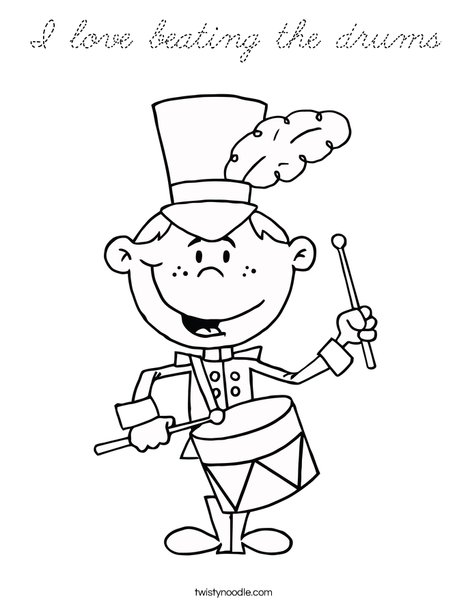 Drummer Coloring Page