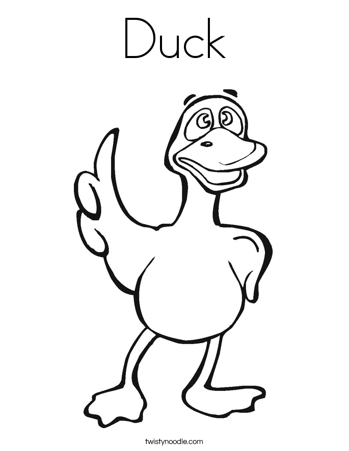 Duck Coloring Page