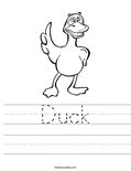 Duck Worksheet
