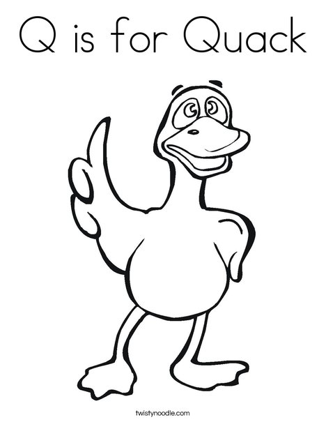 Pointing Duck Coloring Page