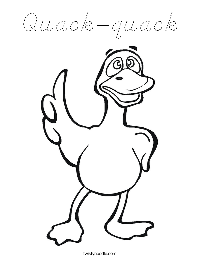 Quack-quack Coloring Page
