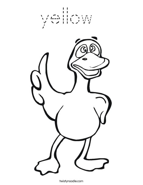 Pointing Duck Coloring Page