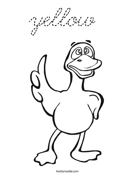Pointing Duck Coloring Page