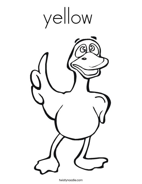 Pointing Duck Coloring Page