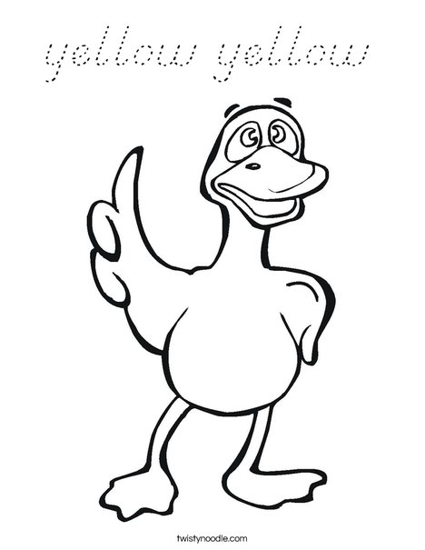 Pointing Duck Coloring Page