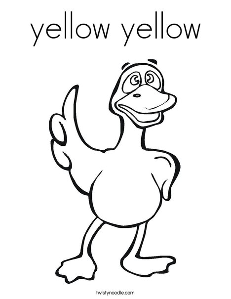Pointing Duck Coloring Page