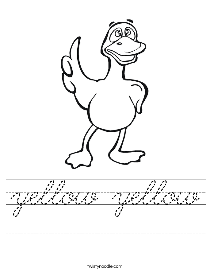 yellow yellow Worksheet