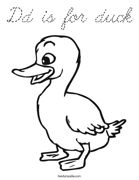 Duckling Coloring Page
